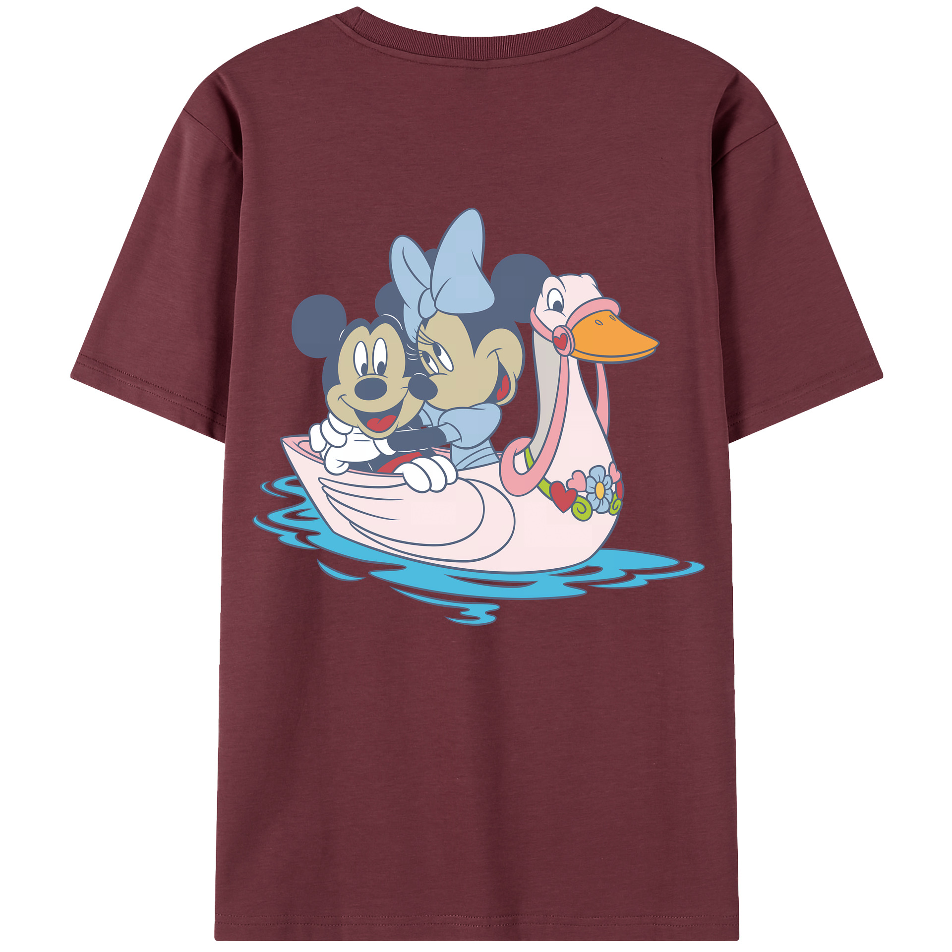（画像用） ミッキーマウス Mickey Mouse 綿100％半袖Tシャツ（背面プリント）